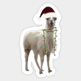 Christmas Llama Sticker